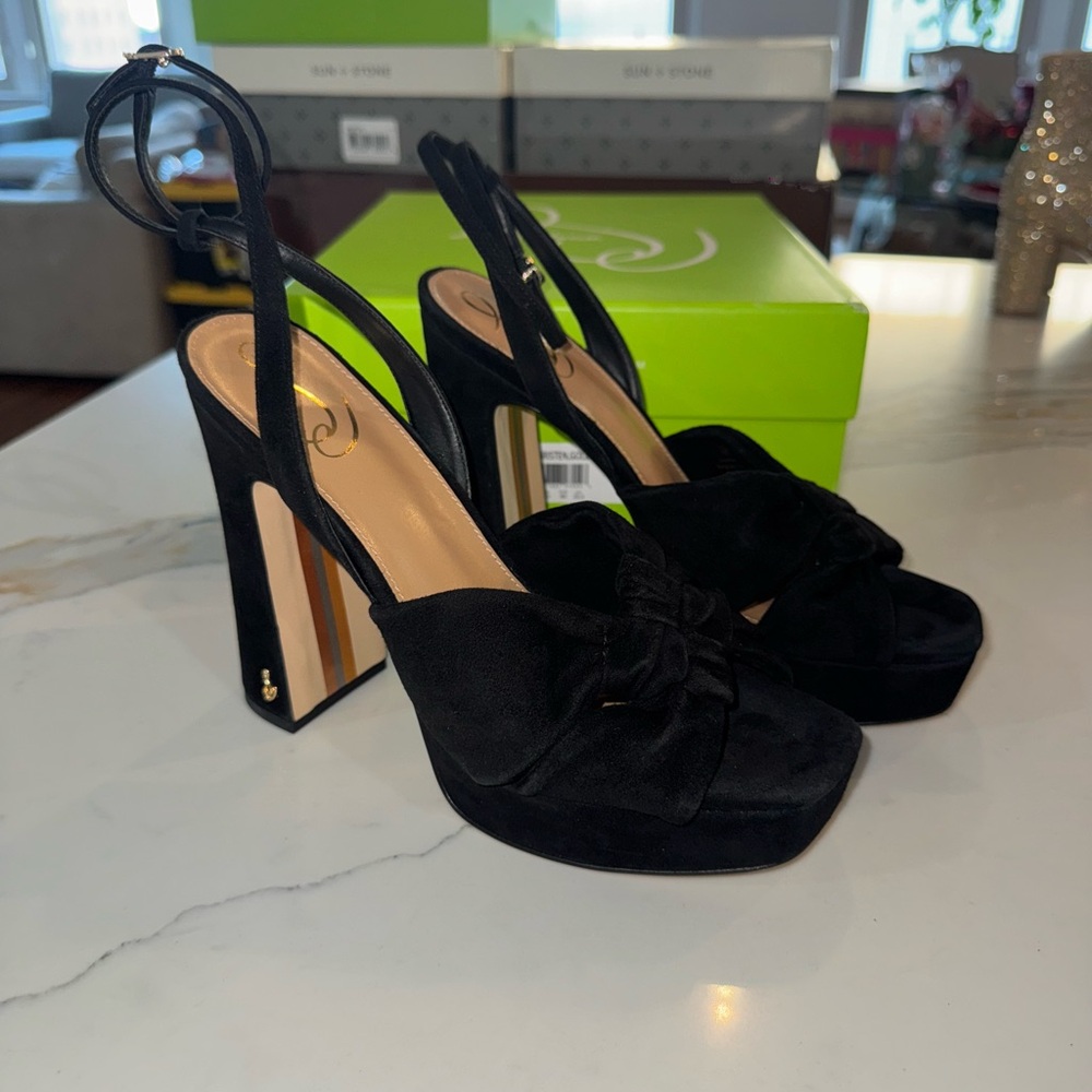 Sam Edelman Black Suede Heels